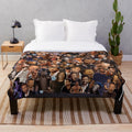 Soft and plush blanket featuring Hugh Jackman