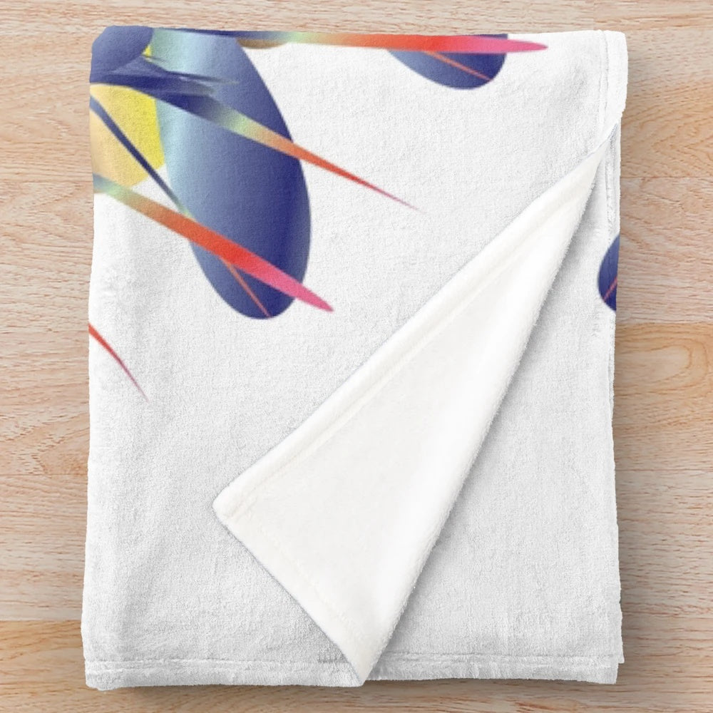 Plush designer blanket with a vibrant and symmetrical pattern