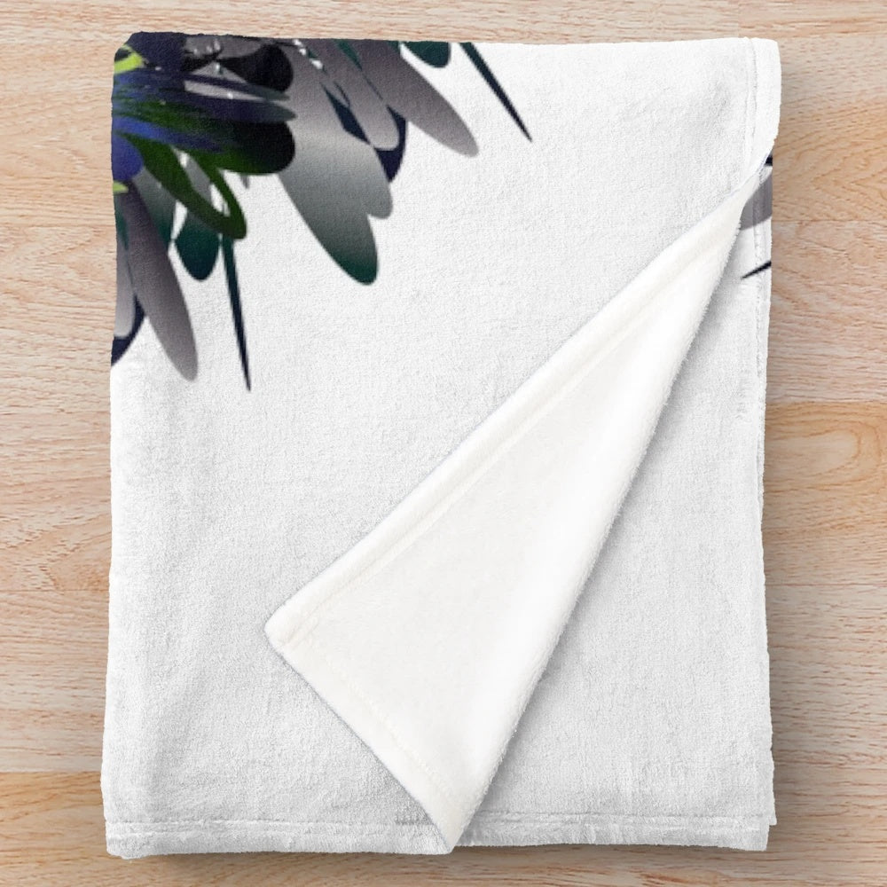 Luxurious designer's plush blanket with vibrant and symmetrical pattern