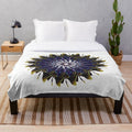 Luxurious plush blanket with a vibrant, trendy design