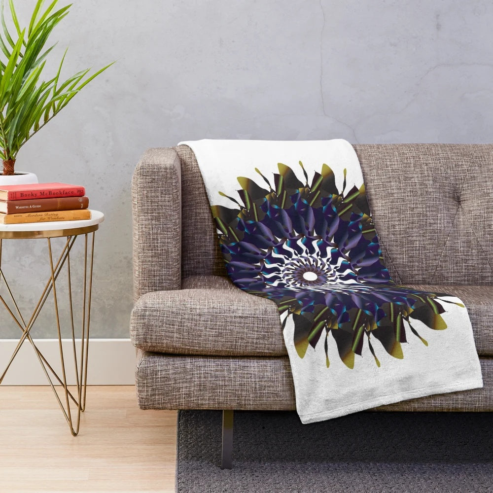 Luxurious plush blanket with a vibrant, trendy design