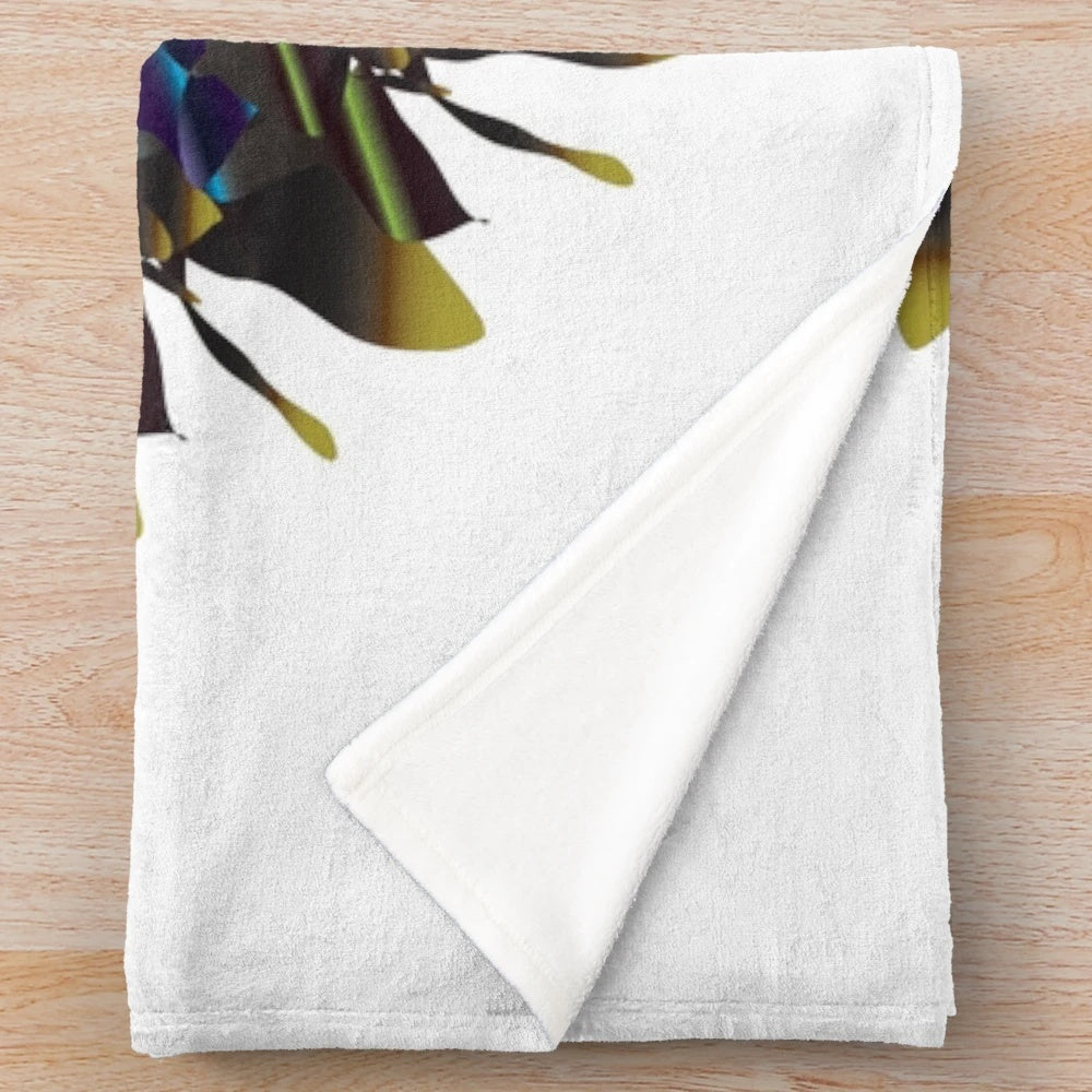 Luxurious plush blanket with a vibrant, trendy design