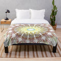Soft and cozy plush blanket with a designer's touch