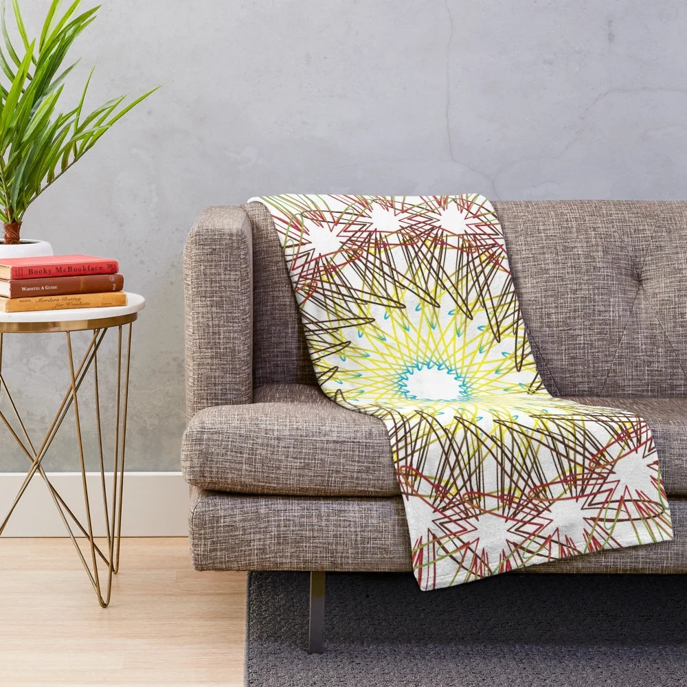 Soft and cozy plush blanket with a designer's touch