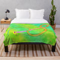 Plush blanket with fantasy serpent design