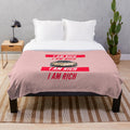 Luxurious plush blanket with positive affirmation design