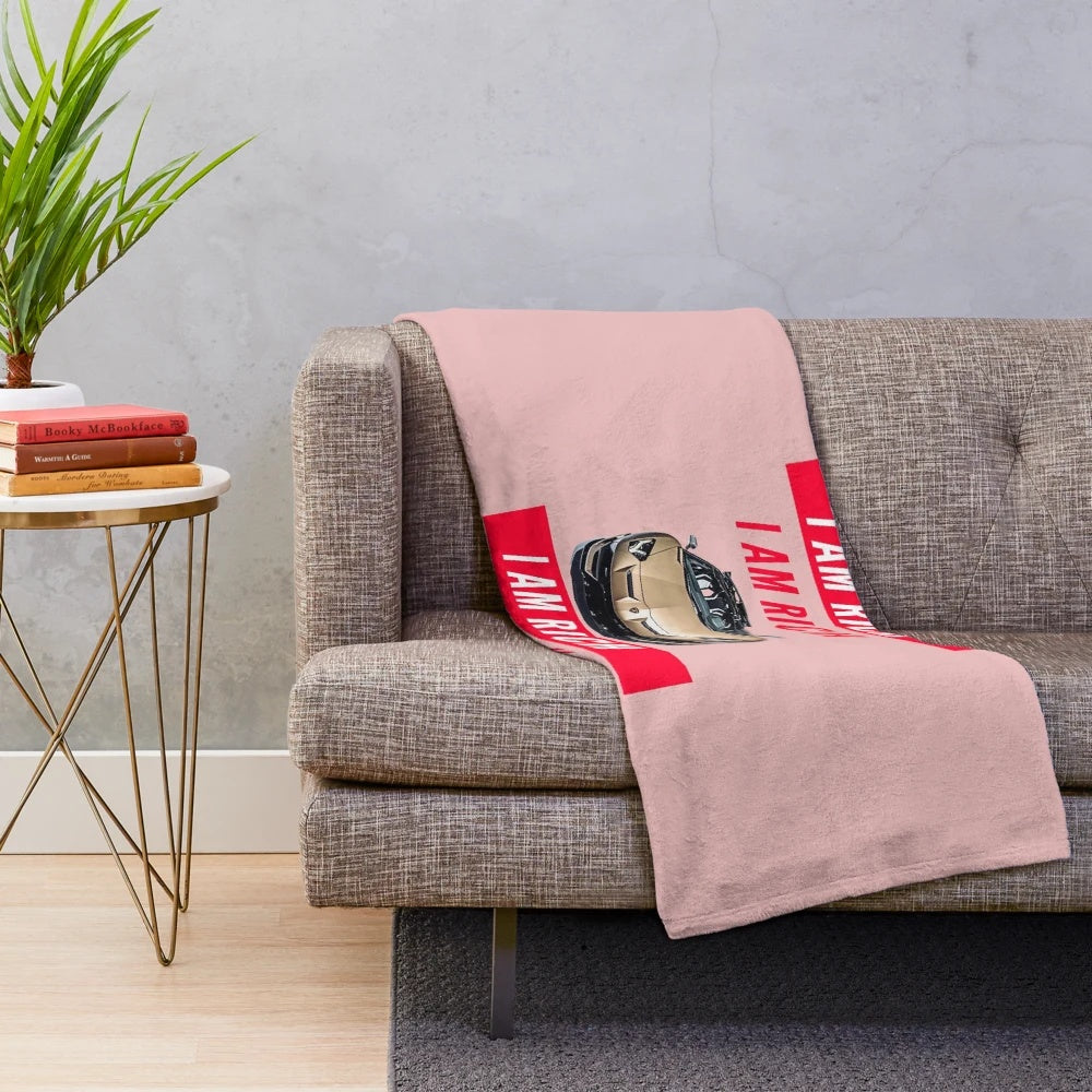 Luxurious plush blanket with positive affirmation design