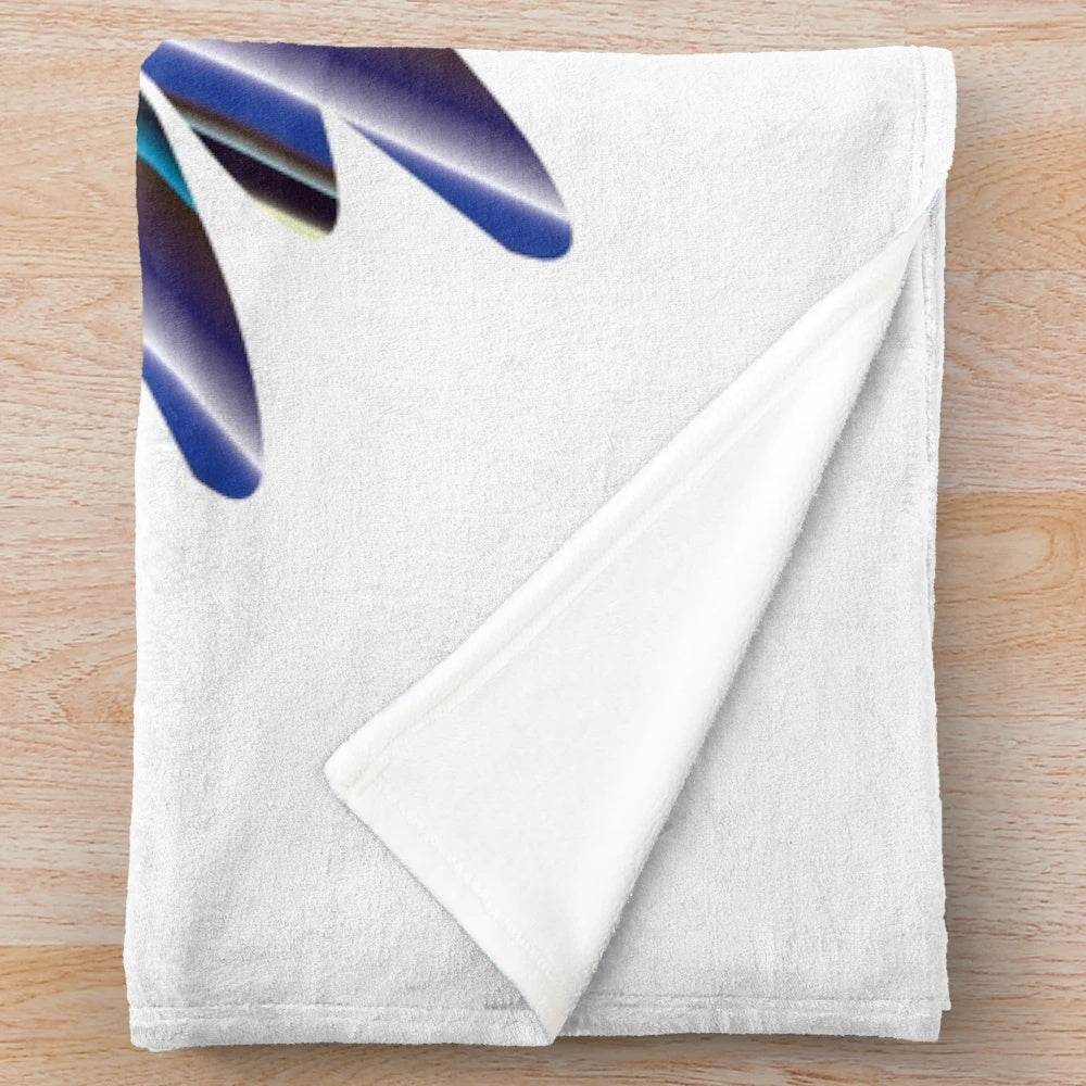 Luxurious designer plush blanket with vibrant and symmetrical patterns