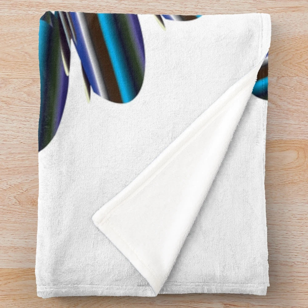 Plush, cozy blanket with a vibrant, symmetrical designer print