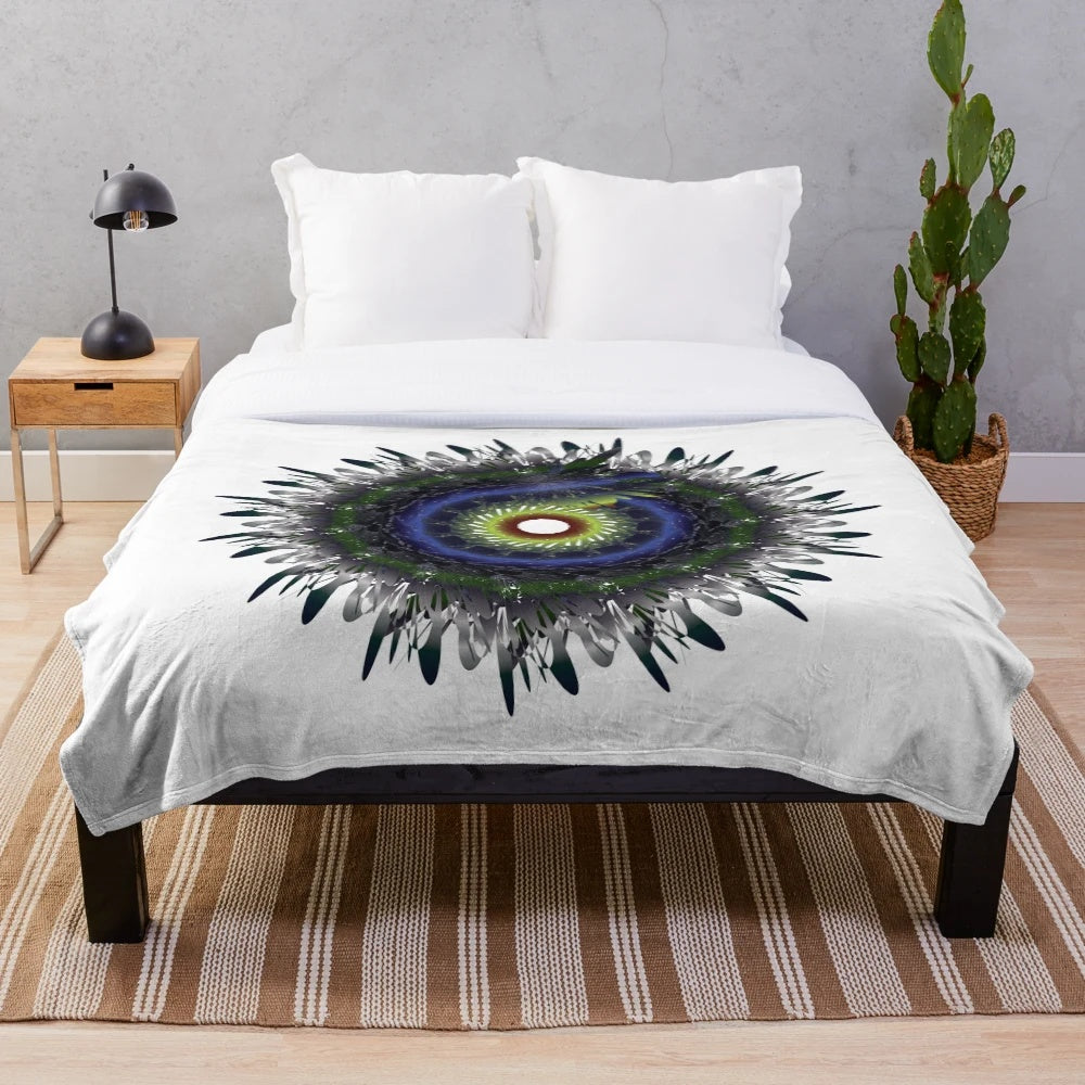 Luxurious and soft plush blanket with a stylish designer pattern
