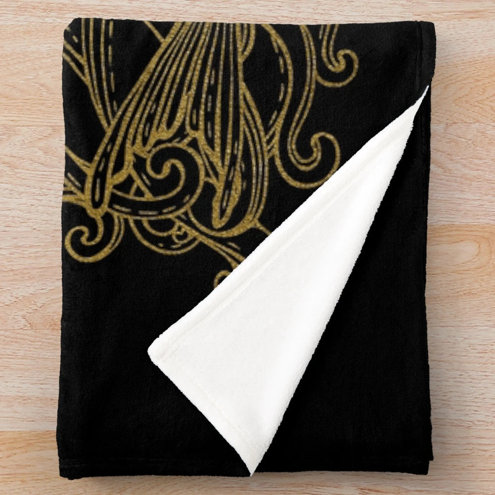 Plush blanket with two beautiful golden koi fish design