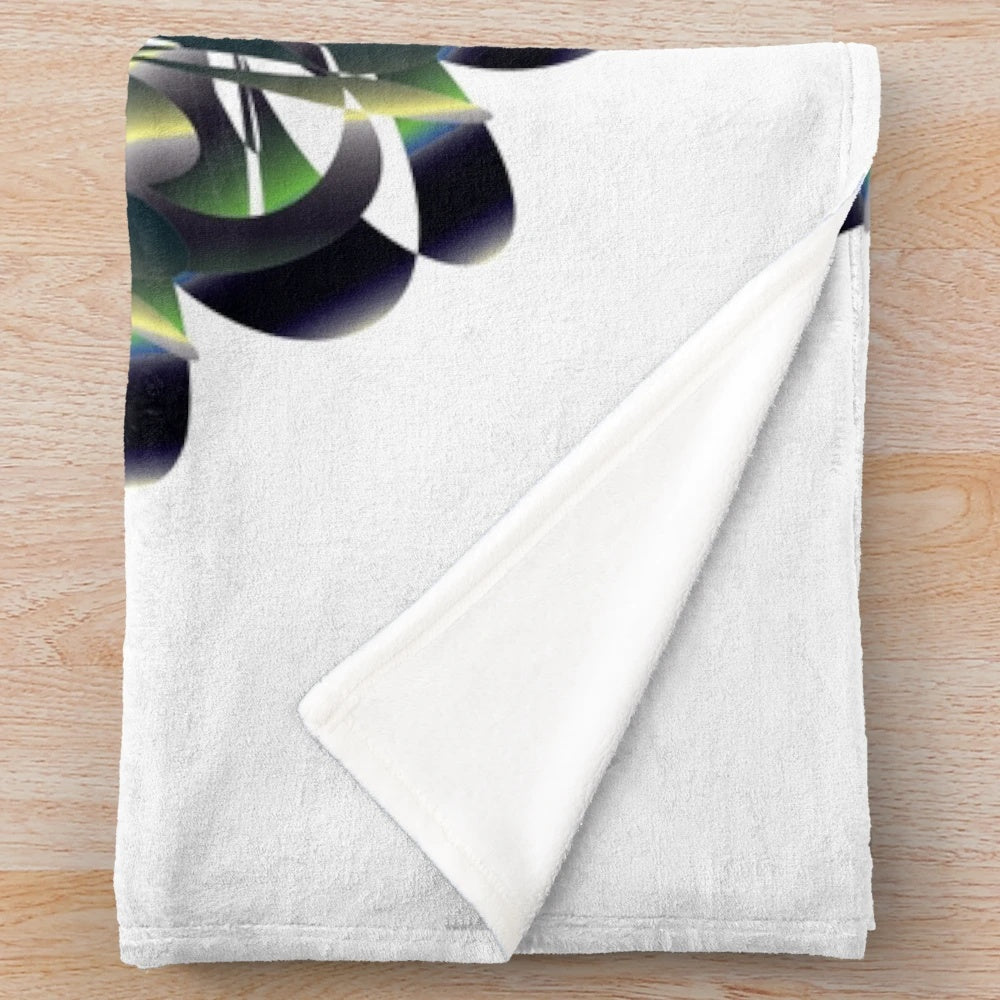 Luxurious and cozy designer plush blanket with vibrant pattern