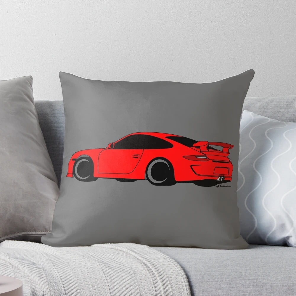 Plush Porsche 911 997 GT3 pillow for car lovers