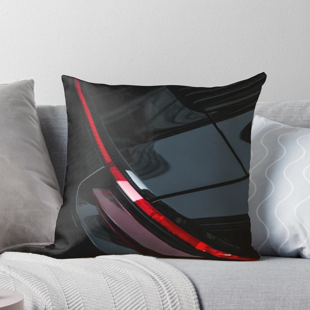 Stylish Porsche 911 pillow with vibrant red and black colors