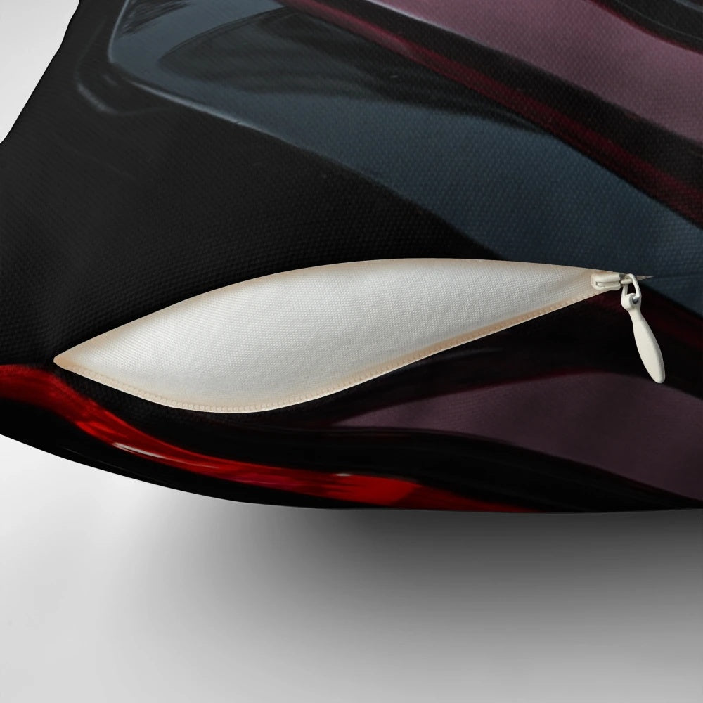 Stylish Porsche 911 pillow with vibrant red and black colors