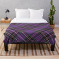 Soft and Cozy Purple Plaid Plush Blanket