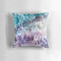 Turquoise and purple quartz crystal decorative pillow