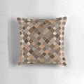 Quatrefoil Moroccan pastel brown and metallic accent pillow