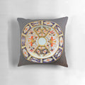 Elegant Royal Crown Derby patterned decorative pillow for luxury home furnishings