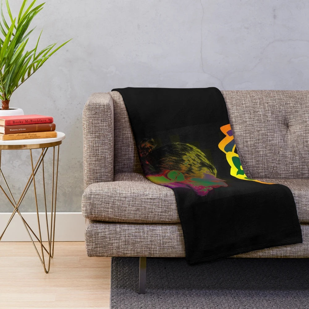 Soft and cozy plush blanket with Russ-inspired design