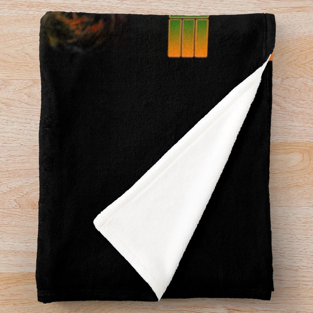 Soft and cozy plush blanket with Russ-inspired design