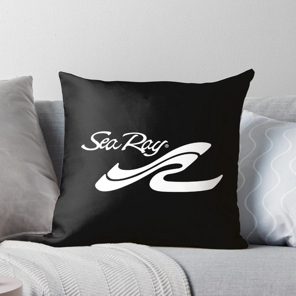 A vibrant Pillow featuring the iconic Sea Ray Boats logo, perfect for boating enthusiasts.