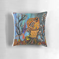 Soft and plush stingray-shaped throw pillow with realistic marine life design