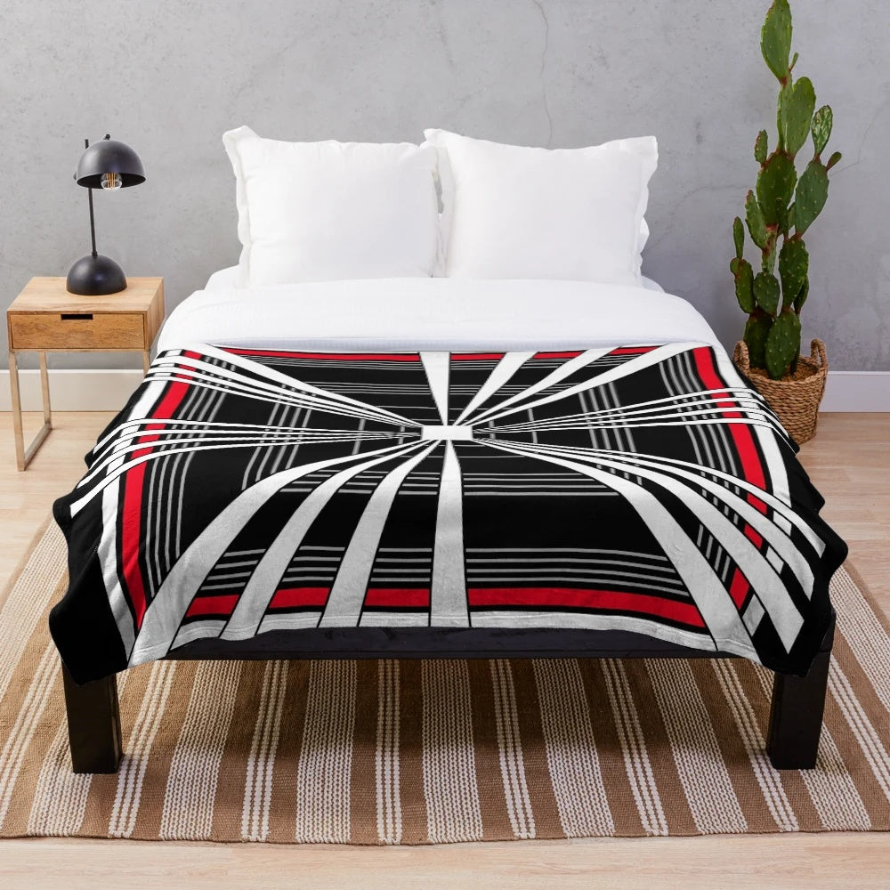 Tesla-inspired plush blanket with Plaid Mode design