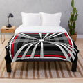 Tesla-inspired plush blanket with Plaid Mode design