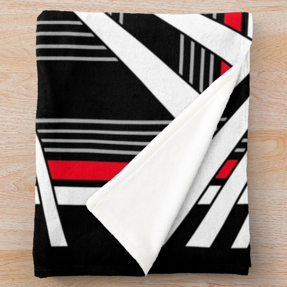 Tesla-inspired plush blanket with Plaid Mode design