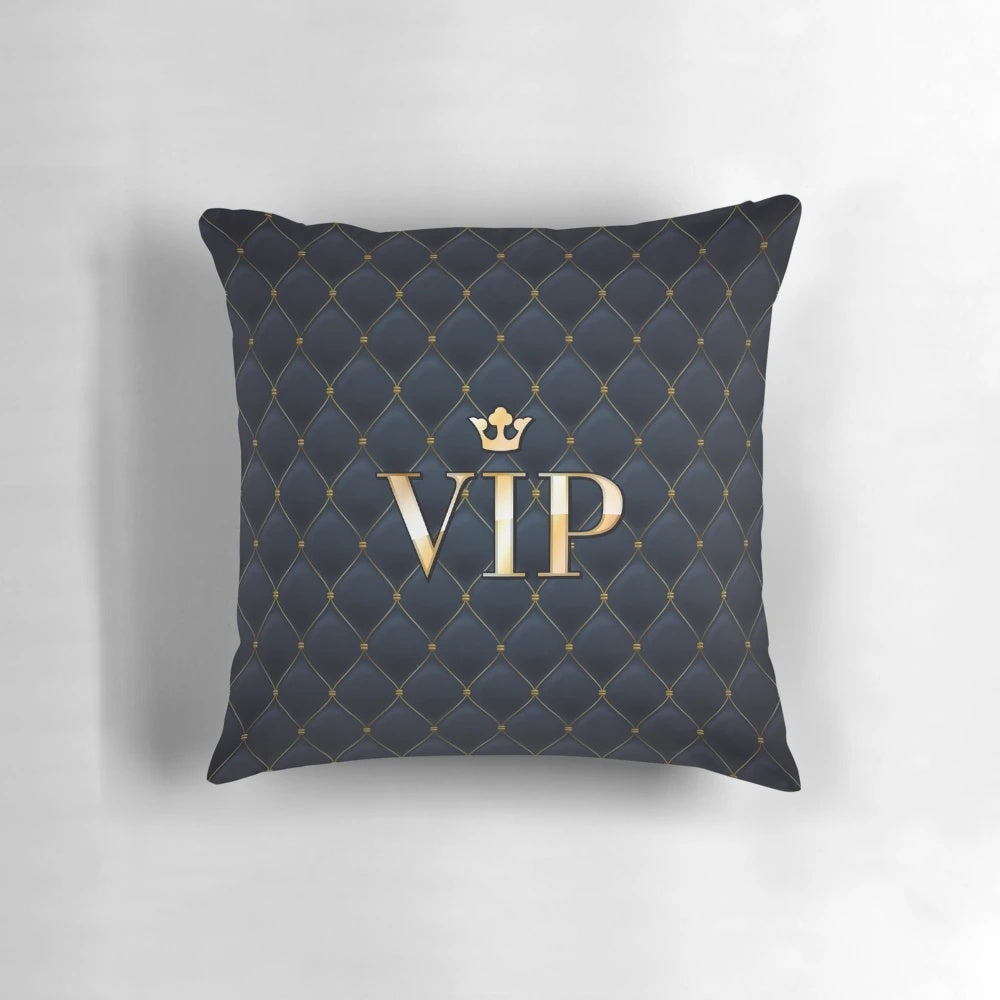 Elegant VIP abstract quilted background pillow with a touch of golden opulence