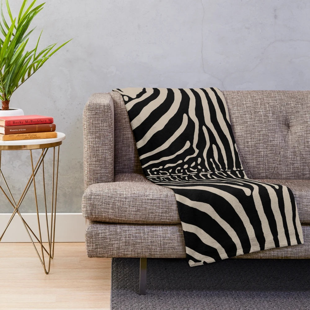 Soft and Plush Zebra Print Blanket for Cozy Home Decor