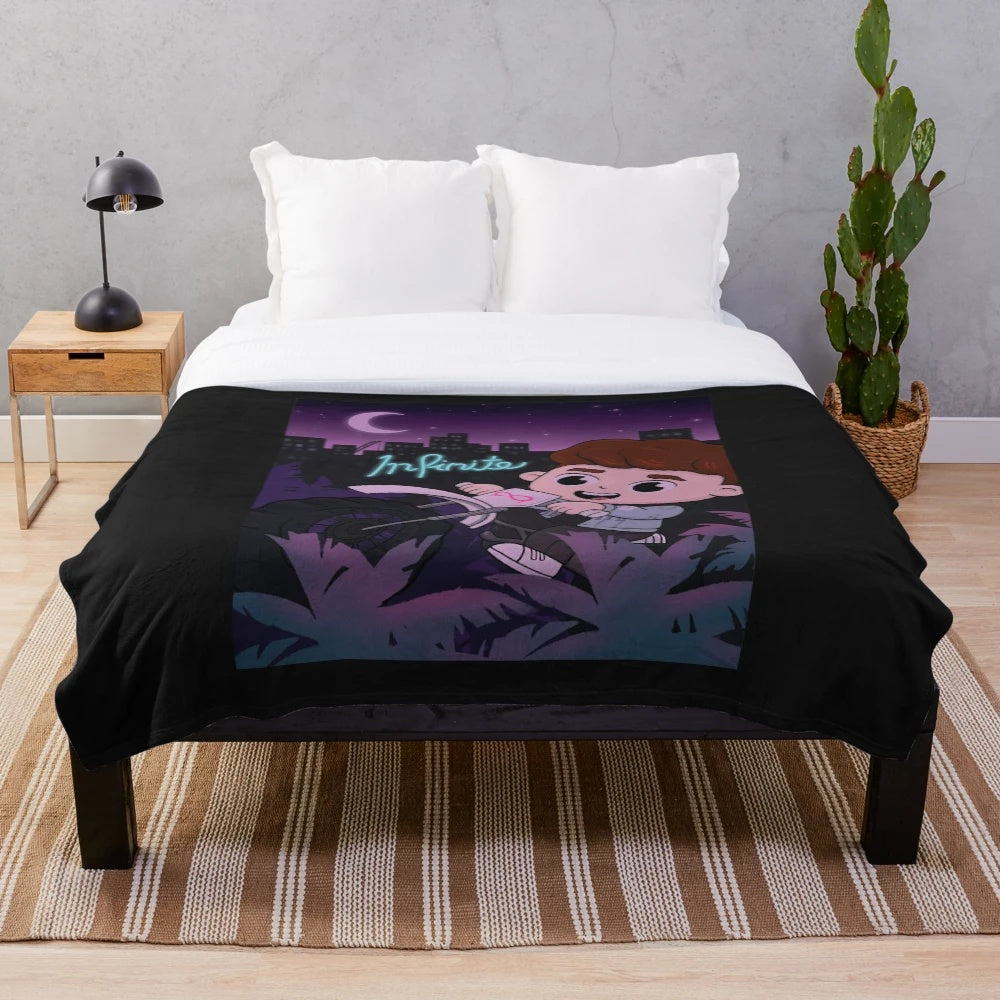 Caylus plush blanket in a cozy living room setting