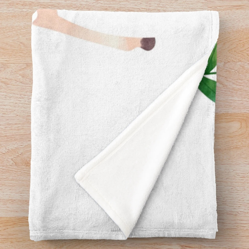 Soft and warm deer-patterned plush blanket for cozy home decor