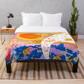 Soft and cozy plush blanket featuring a mother's day design