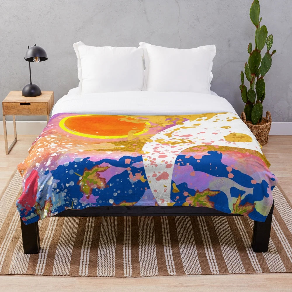 Soft and cozy plush blanket featuring a mother's day design