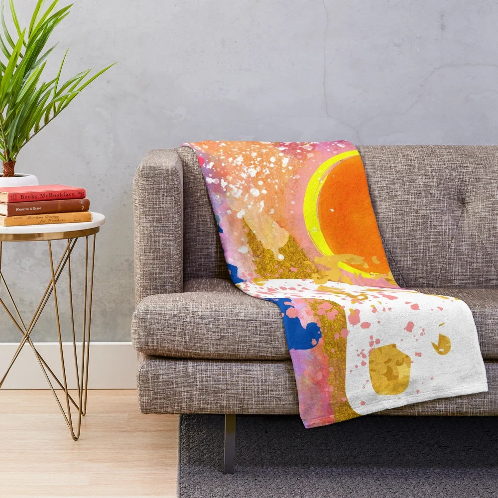 Soft and cozy plush blanket featuring a mother's day design