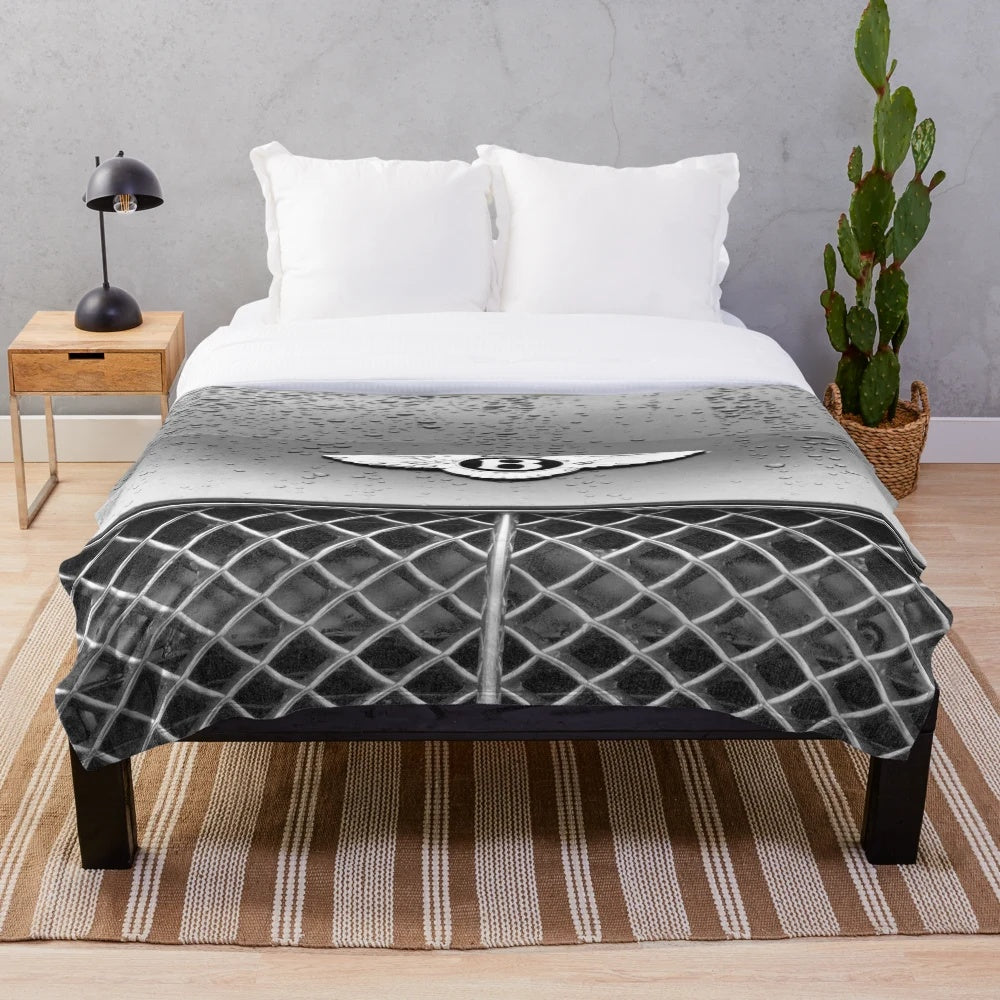 Bentley-inspired plush blanket with soft, high-quality material