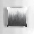 Charcoal ombré patterned pillow with a modern, abstract design