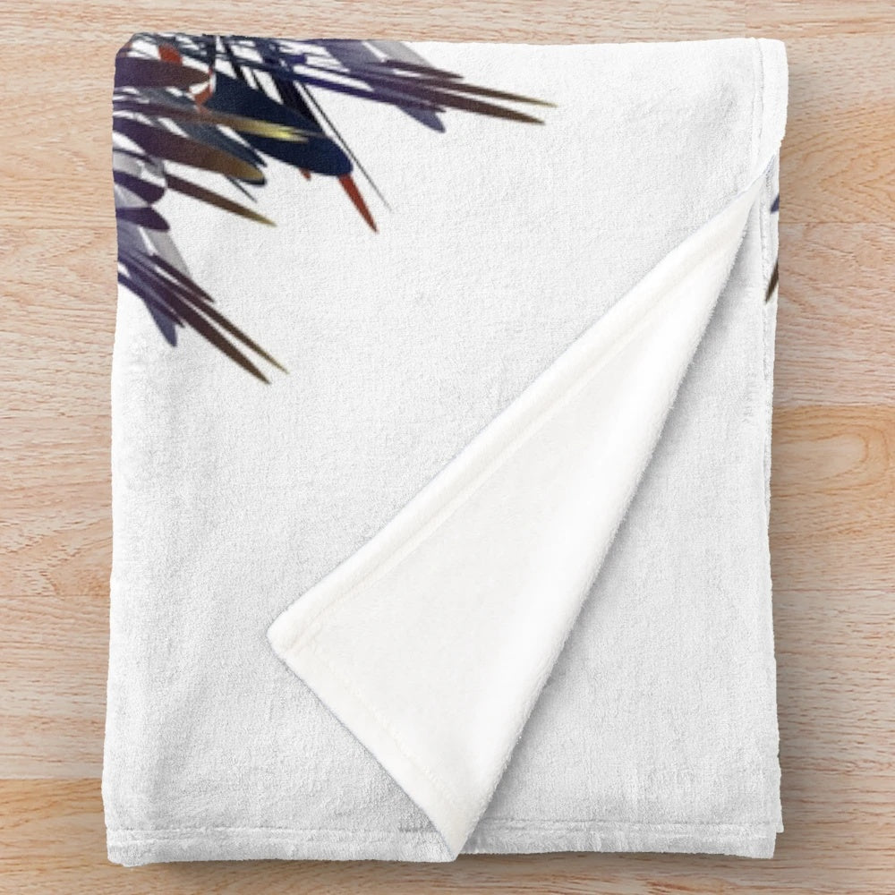 Luxury designer plush blanket with a vibrant, stylish pattern