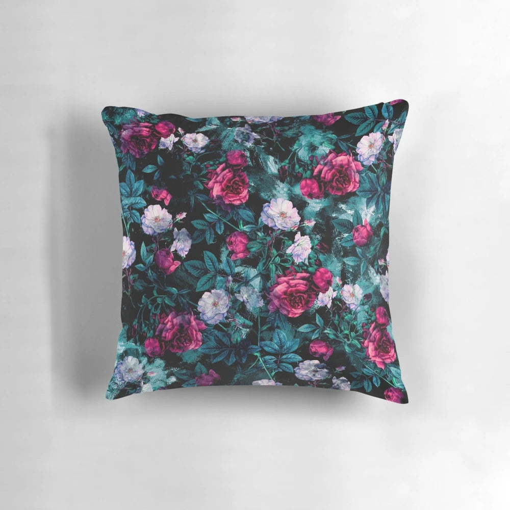 Stylish floral abstract III pillow for contemporary home interiors