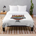 Plush gray blanket with German sports car design