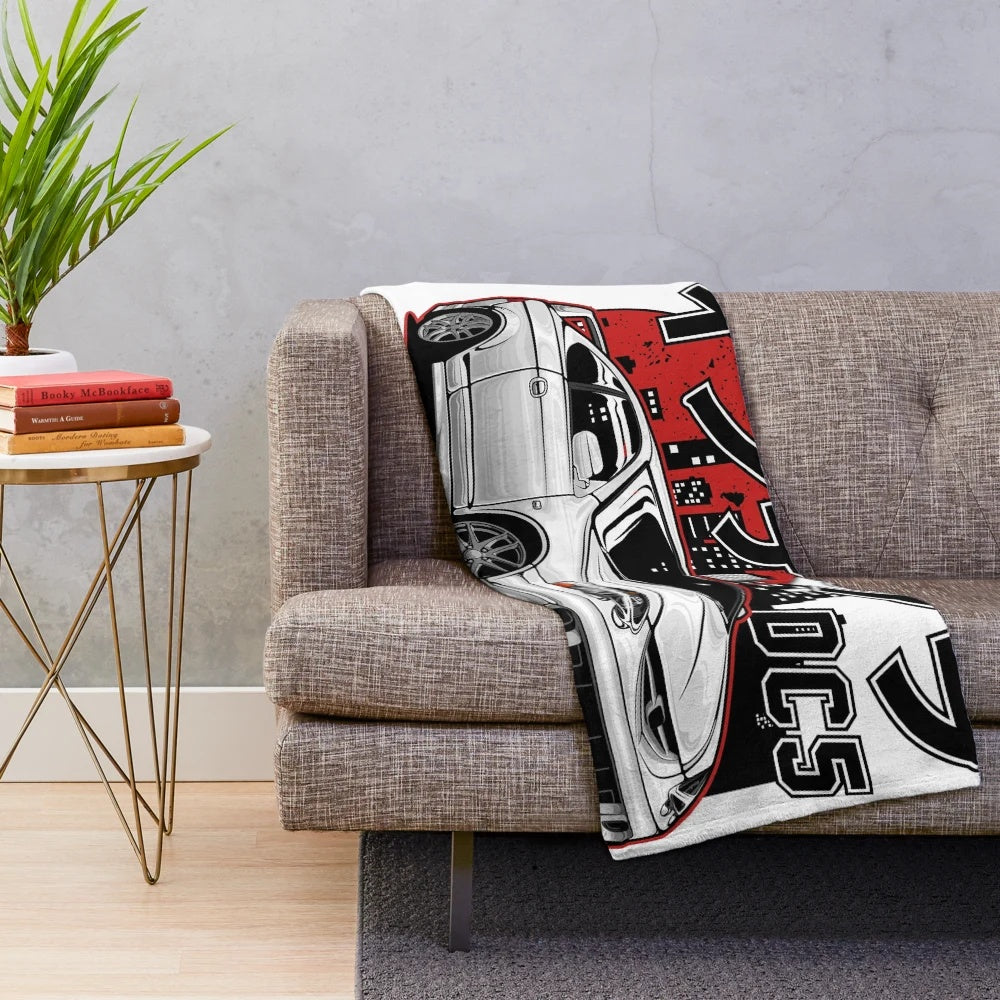 Integra DC5 Type R inspired plush blanket for car enthusiasts