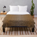 Leopard print plush blanket for soft and cozy home decor