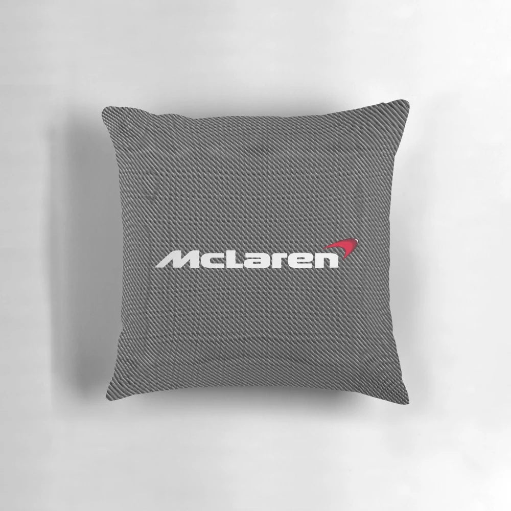 Plush Carbon Fiber Pillow with Iconic McLaren Logo