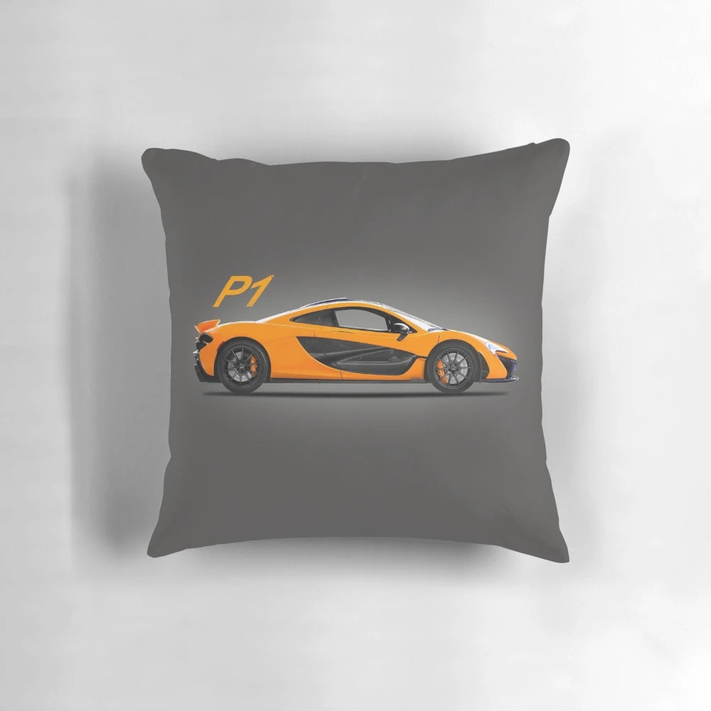 Plush Mclaren P1 supercar pillow for home decor and automotive enthusiasts