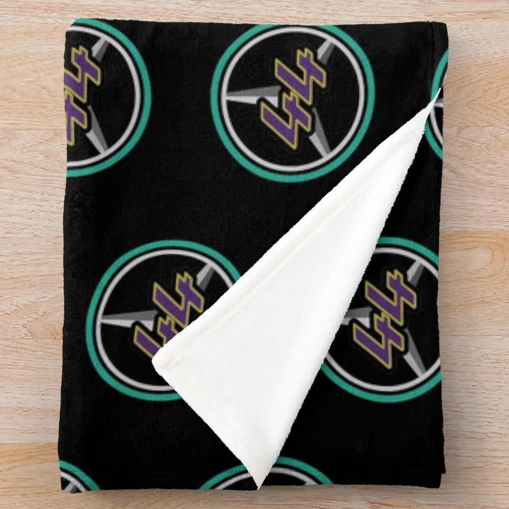Soft and cozy plush blanket with Mercedes F1 motorsport design