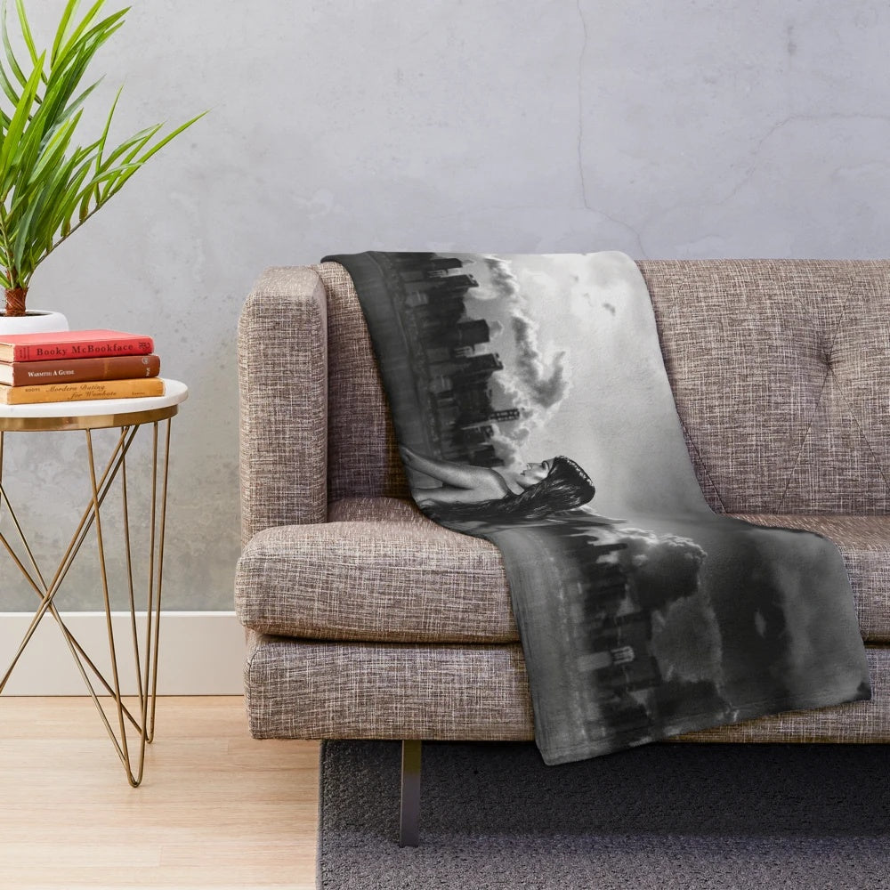 Soft and cozy plush blanket with Monica Naranjo inspired design