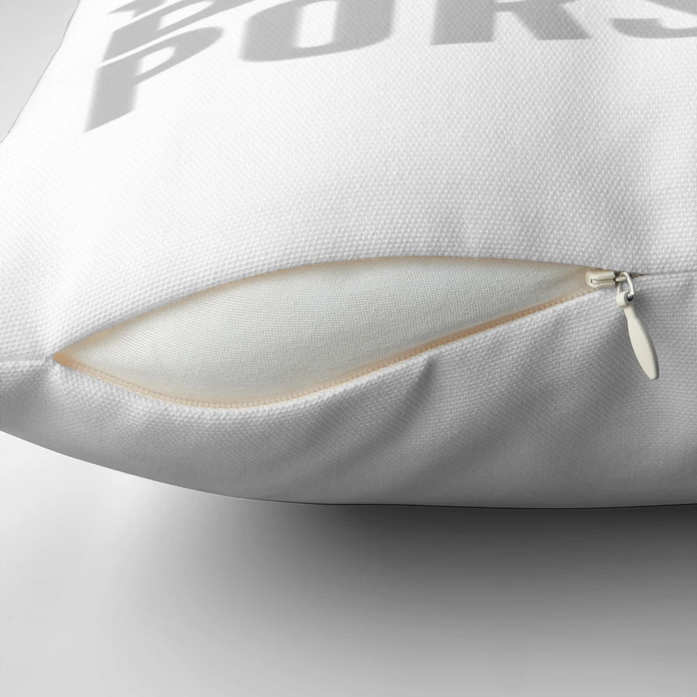 Porsche-themed throw pillow with sarcastic "I Am Not Saying I Am Better Than You But I Do Drive A Porsche" text