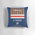 Vintage Italian Riva Aquarama motorboat on the Riviera, a luxury pillow design